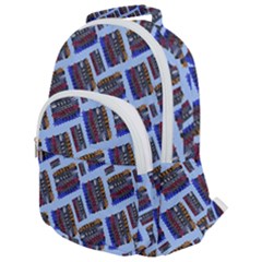Abstract Pattern Seamless Artwork Rounded Multi Pocket Backpack by Pakrebo