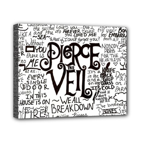 Pierce The Veil Music Band Group Fabric Art Cloth Poster Canvas 10  X 8  (stretched) by Sudhe