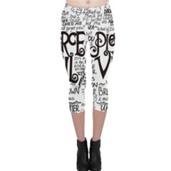 Pierce The Veil Music Band Group Fabric Art Cloth Poster Capri Leggings  by Sudhe