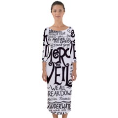 Pierce The Veil Music Band Group Fabric Art Cloth Poster Quarter Sleeve Midi Bodycon Dress by Sudhe