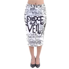 Pierce The Veil Music Band Group Fabric Art Cloth Poster Velvet Midi Pencil Skirt by Sudhe