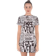 Pierce The Veil Music Band Group Fabric Art Cloth Poster Drop Hem Mini Chiffon Dress by Sudhe