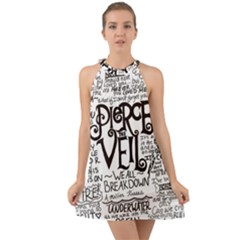 Pierce The Veil Music Band Group Fabric Art Cloth Poster Halter Tie Back Chiffon Dress by Sudhe