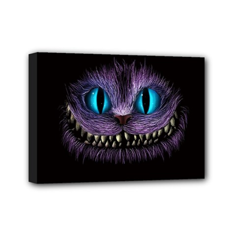 Cheshire Cat Animation Mini Canvas 7  X 5  (stretched) by Sudhe