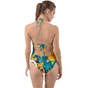 Gold Music Clef Star Dove Harmony Halter Cut-Out One Piece Swimsuit View2