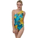 Gold Music Clef Star Dove Harmony To One Side Swimsuit View1