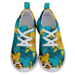 Gold Music Clef Star Dove Harmony Running Shoes by Alisyart