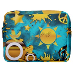 Gold Music Clef Star Dove Harmony Make Up Pouch (large)