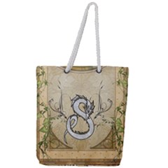 Wonderful Asian Dragon Full Print Rope Handle Tote (large) by FantasyWorld7