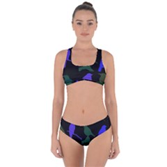 Bird Watching - Dark Colorful Criss Cross Bikini Set by WensdaiAmbrose