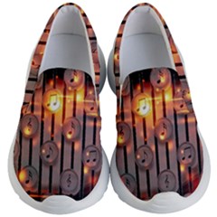 Music Notes Sound Musical Audio Kids  Lightweight Slip Ons