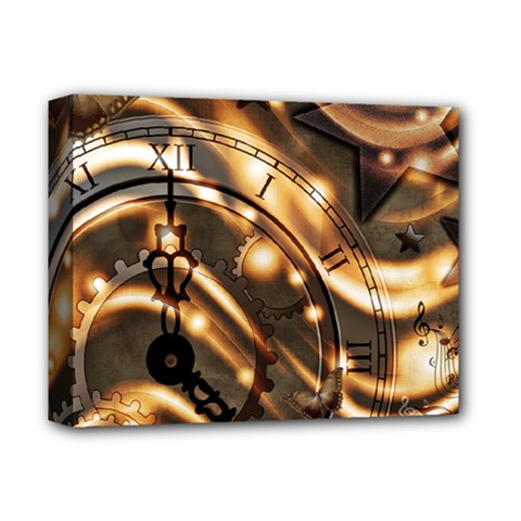 Time Clock Star Hour Day Night Deluxe Canvas 14  X 11  (stretched) by Alisyart