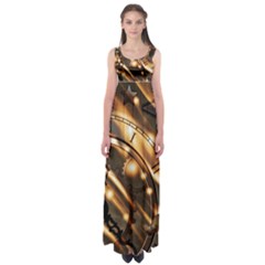 Time Clock Star Hour Day Night Empire Waist Maxi Dress