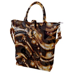 Time Clock Star Hour Day Night Buckle Top Tote Bag