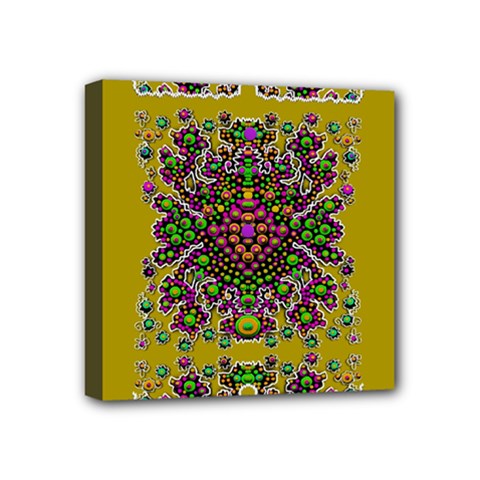 Ornate Dots And Decorative Colors Mini Canvas 4  X 4  (stretched) by pepitasart