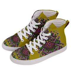 Ornate Dots And Decorative Colors Men s Hi-top Skate Sneakers by pepitasart
