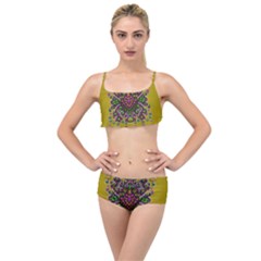 Ornate Dots And Decorative Colors Layered Top Bikini Set by pepitasart