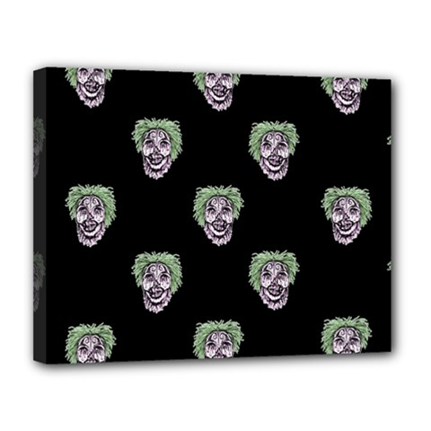 Creepy Zombies Motif Pattern Illustration Canvas 14  X 11  (stretched) by dflcprintsclothing