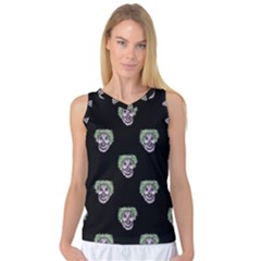 Creepy Zombies Motif Pattern Illustration Women s Basketball Tank Top by dflcprintsclothing