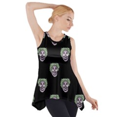 Creepy Zombies Motif Pattern Illustration Side Drop Tank Tunic by dflcprintsclothing