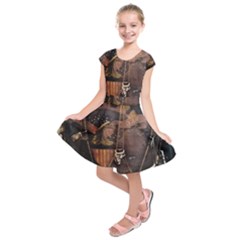 Grand Army Of The Republic Drum Kids  Short Sleeve Dress by Riverwoman