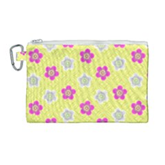 Traditional Patterns Plum Canvas Cosmetic Bag (large)