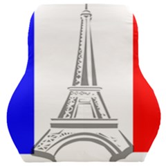 Eiffel Tower France Flag Tower Car Seat Back Cushion  by Sudhe