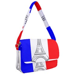Eiffel Tower France Flag Tower Courier Bag by Sudhe