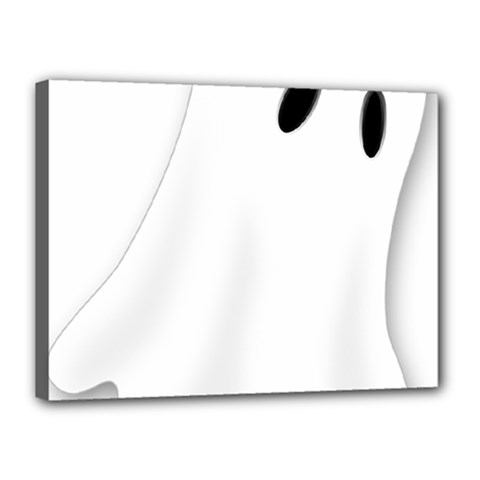 Ghost Boo Halloween Spooky Haunted Canvas 16  X 12  (stretched) by Sudhe