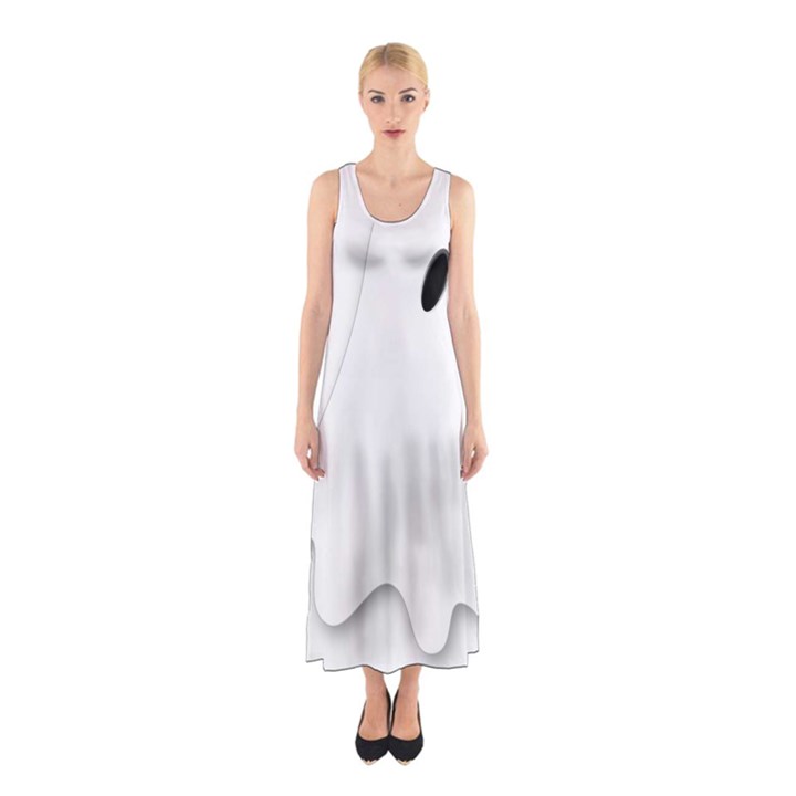 Ghost Boo Halloween Spooky Haunted Sleeveless Maxi Dress