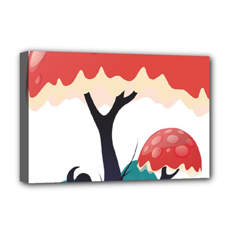 Tree Art Trunk Artwork Cartoon Deluxe Canvas 18  X 12  (stretched)