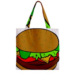 Hamburger Cheeseburger Fast Food Zipper Grocery Tote Bag by Sudhe