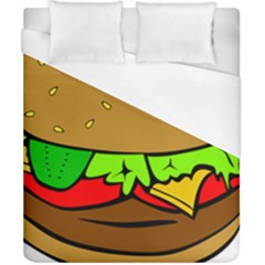 Hamburger Cheeseburger Fast Food Duvet Cover (california King Size) by Sudhe
