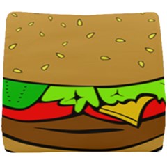 Hamburger Cheeseburger Fast Food Seat Cushion by Sudhe