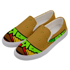 Hamburger Cheeseburger Fast Food Men s Canvas Slip Ons by Sudhe