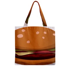 Hamburger Cheeseburger Burger Lunch Zipper Grocery Tote Bag by Sudhe