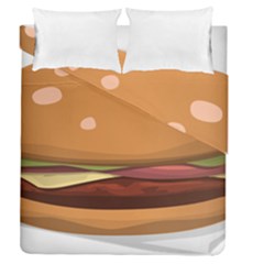 Hamburger Cheeseburger Burger Lunch Duvet Cover Double Side (queen Size) by Sudhe