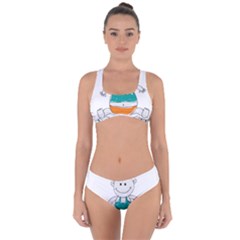 Baby Cute Child Birth Happy Criss Cross Bikini Set