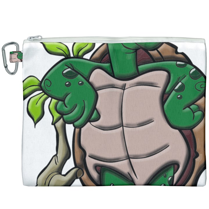 Amphibian Animal Cartoon Reptile Canvas Cosmetic Bag (XXXL)