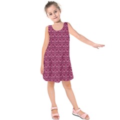 Heart Shaped Print Design Kids  Sleeveless Dress by dflcprintsclothing