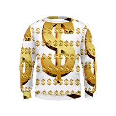 Dollar Money Gold Finance Sign Kids  Sweatshirt