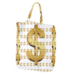 Dollar Money Gold Finance Sign Giant Grocery Tote by Mariart
