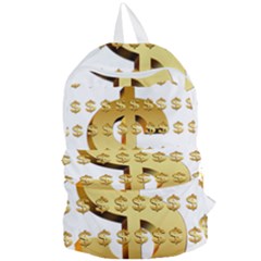 Dollar Money Gold Finance Sign Foldable Lightweight Backpack by Mariart