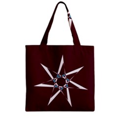 Star Sky Design Decor Red Zipper Grocery Tote Bag by Alisyart