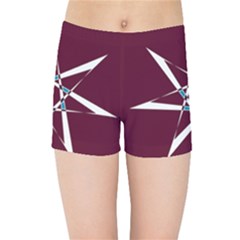 Star Sky Design Decor Red Kids  Sports Shorts