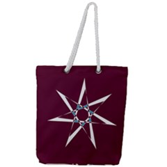 Star Sky Design Decor Red Full Print Rope Handle Tote (large) by Alisyart