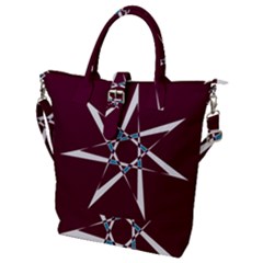 Star Sky Design Decor Red Buckle Top Tote Bag by Alisyart
