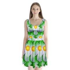 Seamless Repeating Tiling Tileable Split Back Mini Dress 