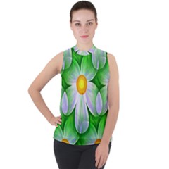 Seamless Repeating Tiling Tileable Mock Neck Chiffon Sleeveless Top by Alisyart