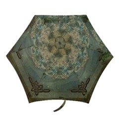 Celtic Knot On Vintage Background Mini Folding Umbrellas